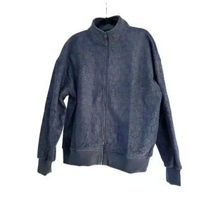 Raw Gear Men’s Dark Blue M Fleece Zip Up Long Sleeve Jacket Coat New With Tags